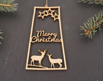 Celebrate Canada Christmas Ornament Series: Saskatchewan wooden Christmas ornament, wood hanging ornament, wood laser cut design tree decor