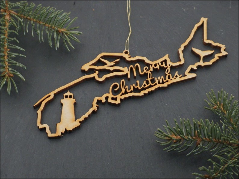 Celebrate Canada Christmas Ornament Series Nova Scotia Wooden Etsy