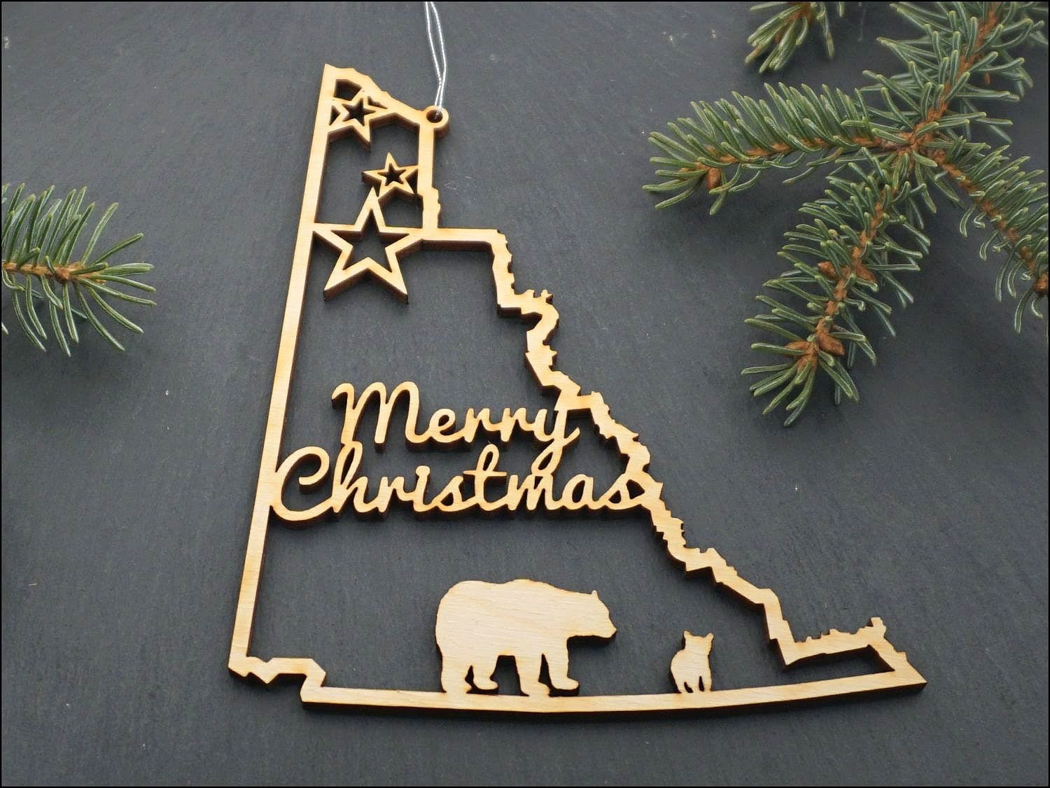 Celebrate Canada Christmas Ornament Series Yukon Wooden Etsy