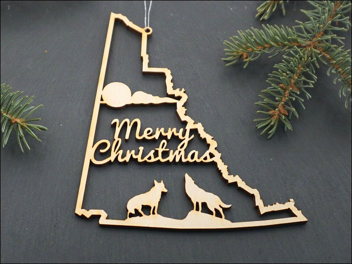 Celebrate Canada Christmas Ornament Series Yukon Wooden Etsy
