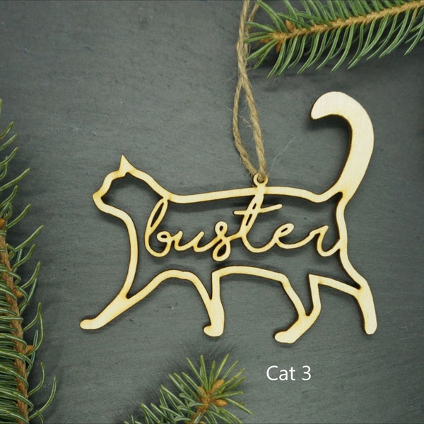 Custom Cat Ornament, Custom Christmas Ornament, pet ornament, cat ornament, gift for cat lovers, personalized cat ornament,  cat lover gift