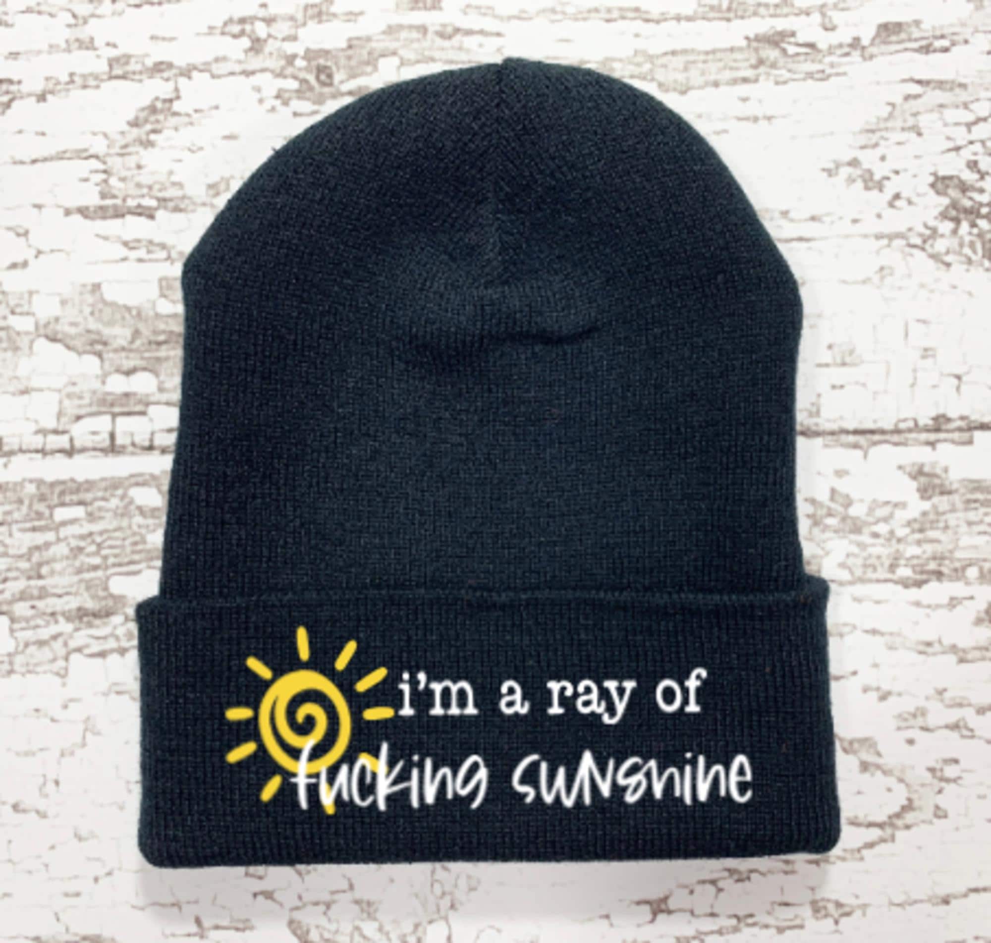 "I'm A Ray Of F*cking Sunshine" Baseball Cap - Gray, Funny Saying Hat For Men & Women