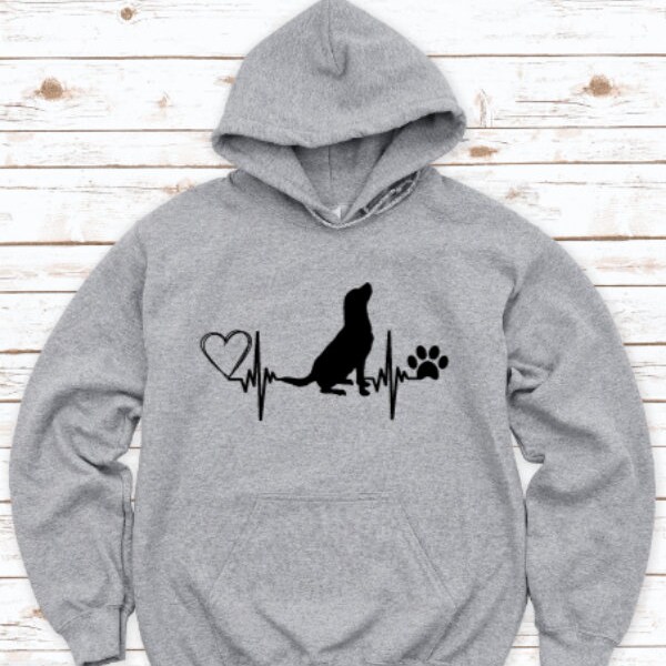 Heartbeat dog hoodie Clearance