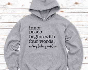 Generation X, We Don't Give a Sh*t, Gray Unisex Hoodie Sweatshirt