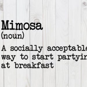 Mimosa, festa a colazione, file SVG divertente, vettore, pdf, png, dxf, download digitale, file di taglio cricut