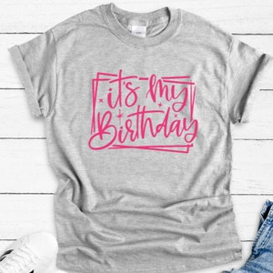 It&#39;s My Birthday Gray Unisex Short Sleeve T-shirt with FREE SHIPPING