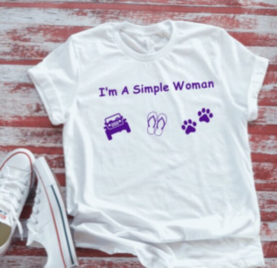 Womens I'm A Simple Woman Beer Flip Flops Dogs Jeeps Tshirt Womens I'm A Simple Woman Beer Flip Flops Dogs Jeeps Tshirt