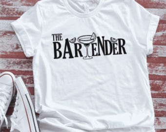 The Bartender Unisex White Short Sleeve T-shirt
