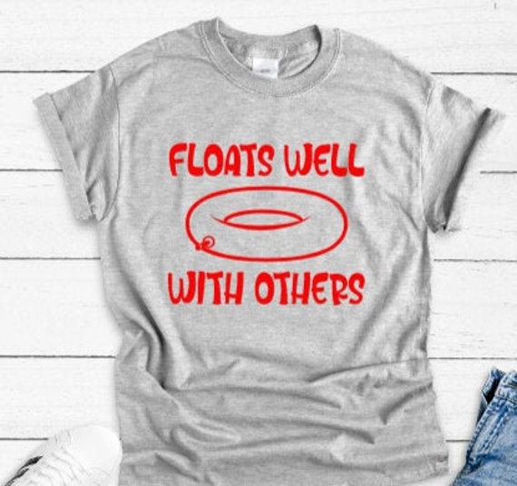 Floats Well With Others Gray Unisex Short Sleeve Tshirt With Etsy