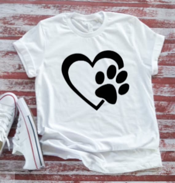 White Dog Paw Print Shirt White Dog Paw Print Shirt
