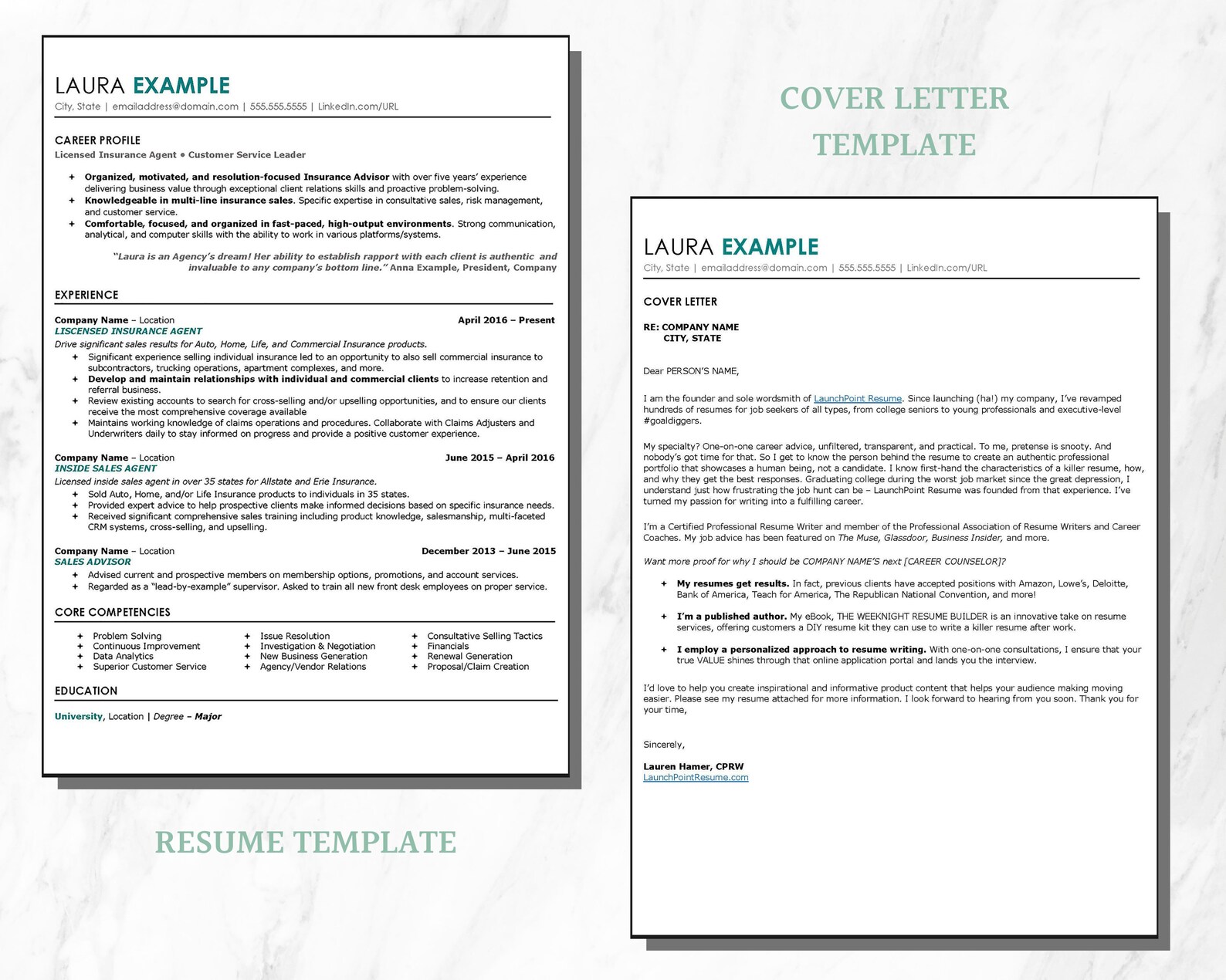 Modèle de CV professionnel ATS pour la parole fr Modèle de Etsy France