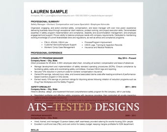 Corporate ATS Professional Resume Template for Word | Experienced Resume Template + Creative Cover Letter for Word "13"