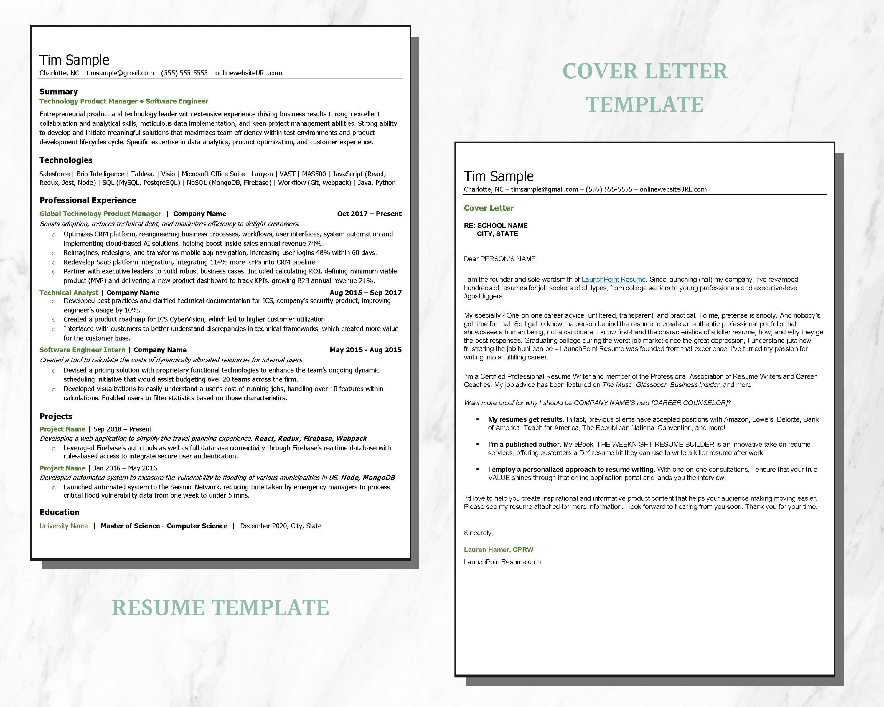 IT & Tech ATS Professional Resume Template for Word | Modern Technology ...