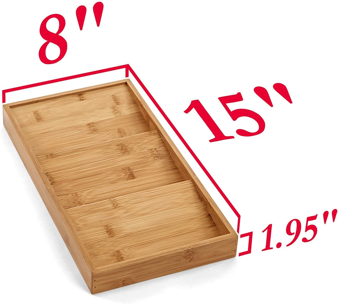 3Tier Bamboo Spice Rack Drawer Tray Organizer Spice Etsy