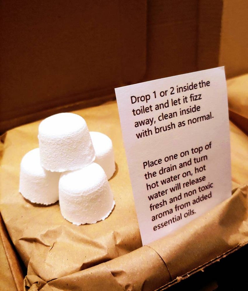 Toilet Fizzies Toilet Bombs Non Toxic Essential Oils Eco Etsy