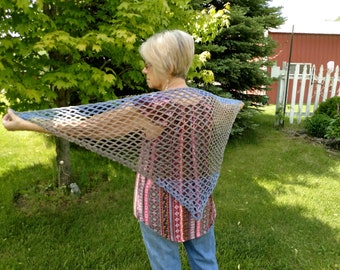 Crocheted shawl, scarf