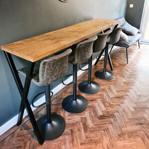 Grey wood breakfast bar cheap
