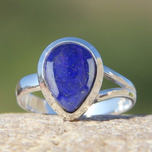 Lapis Lazuli Ring, Lapis Lazuli Silver Ring, 925 Sterling Silver Ring, Lapis Statement Ring, Blue Stone Ring, Lapis Handmade Silver Ring