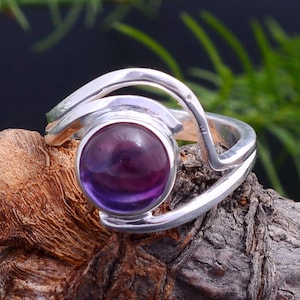 Amethyst Ring: Handmade 925 Sterling Silver, February Birthstone