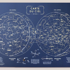 Star Map Print : Constellation Map Celestial Map Star Chart Star Map Print : Constellation Map Celestial Map Star Chart