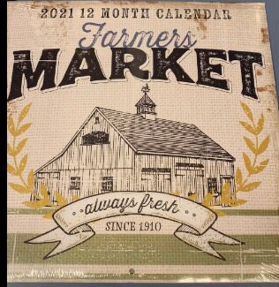 2021 Farmers Market Calendar Dollar Tree Etsy