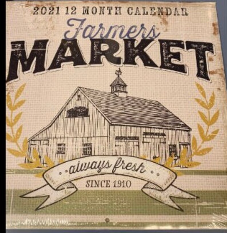 2021 Farmers Market Calendar Dollar Tree Etsy