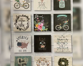 Today is a Good Day - Grateful Heart - Thankful Grateful Blessed - Have Courage  -America the Beautiful - Family - Love  MAGNETS - 2"x2"