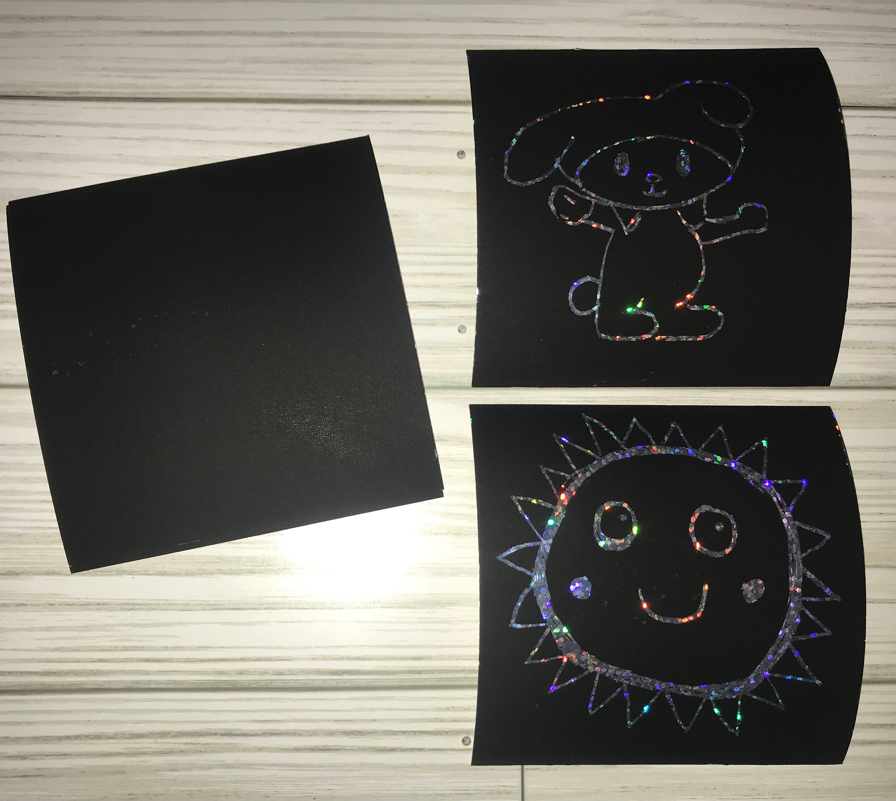 50 Holographic Scratch Art Sheets, Classroom Art & Craft, Doodling