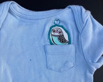 Cute Baby Bodysuits/Tees with Sweet Applique - Multiple Prints & Sizes - Low and Zero Waste Fabulousness