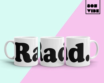 RAD COFFEE MUG Mom Gift, Rad dad retro mug Gift, 80s mug, White ceramic cool mugs, Coffee Lover Gift for Dad, Bold Rad Mug, 80s Father Mug