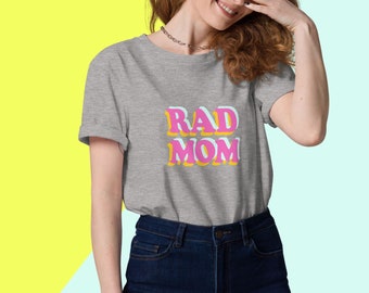 Camiseta RAD MOM, melhor presente para a mãe, uma camisa rad para uma mãe retrô rad, camiseta legal para a mãe, camiseta gráfica retrô presente para a mãe