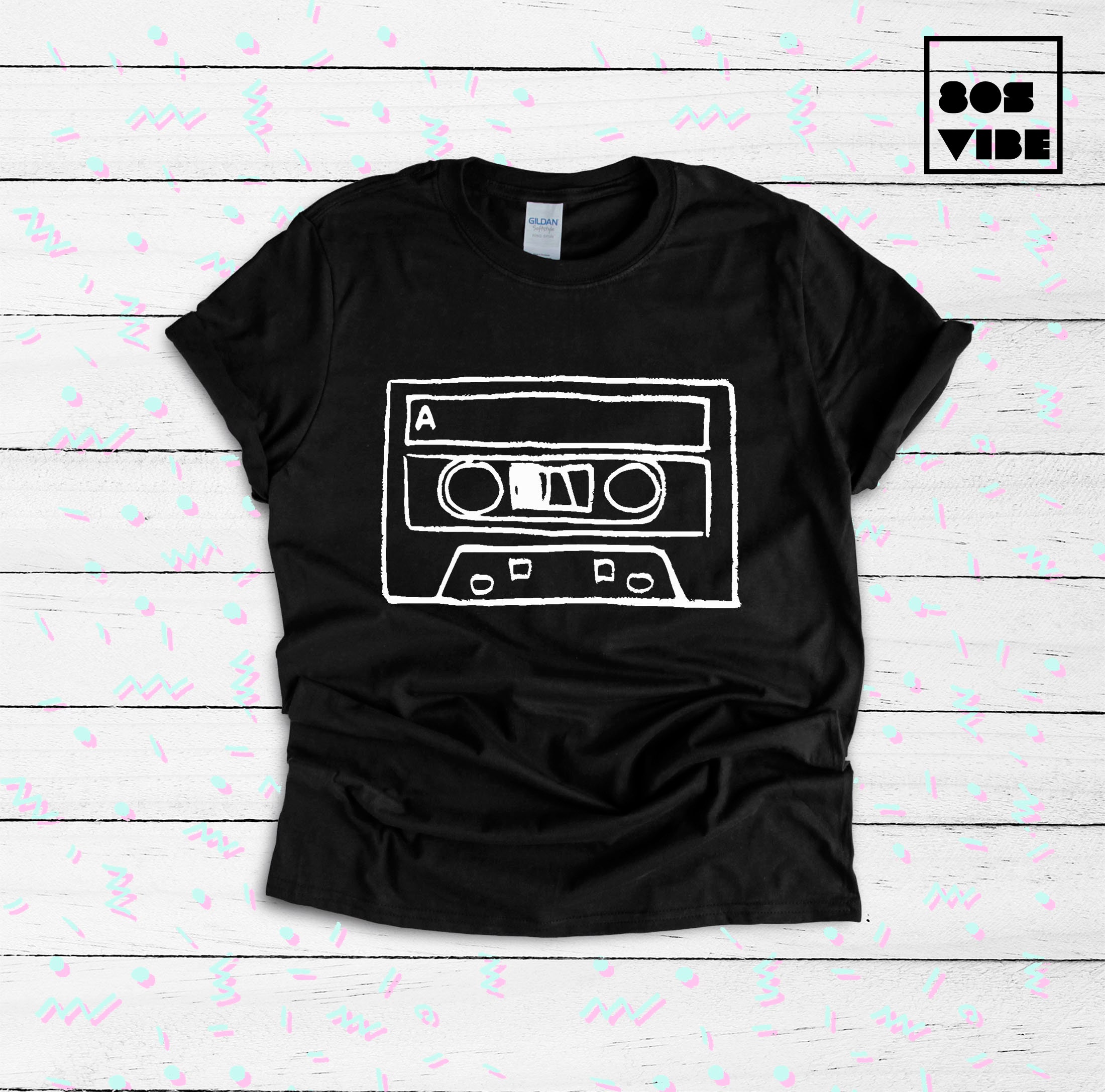 Cassette Tape T-shirt | 80s Retro Music Vintage T Shirt