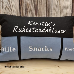 personalisiertes Ruhestandsgeschenk Kissen TV/Snack/Bier Geschenk,Rente, Pension Nr.2