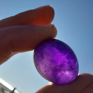 Amethyst Crystal, Tumbled Amethyst Pebble