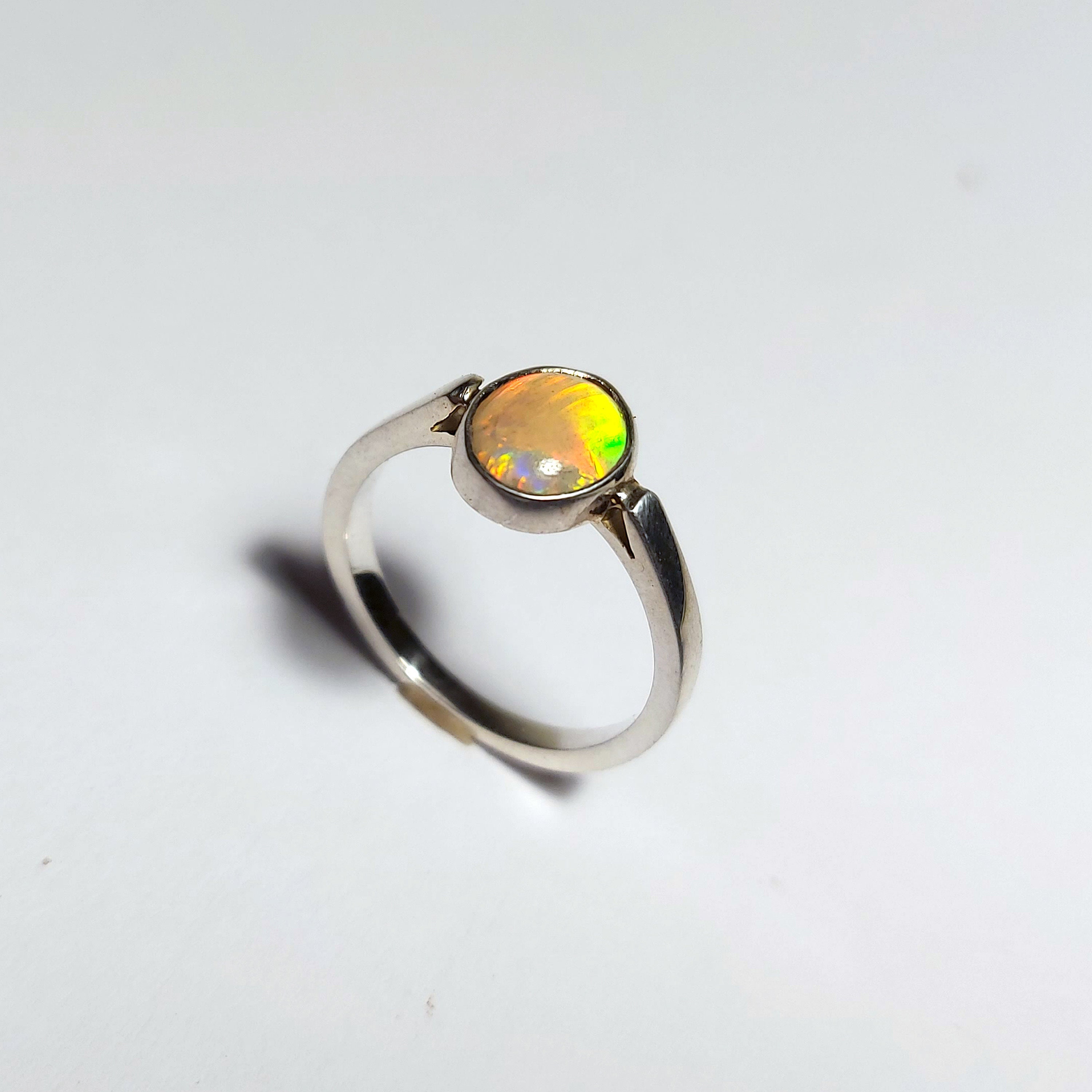Opal ring silver finger ring Etsy