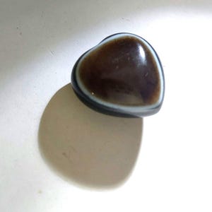 Eye Agate Collectible Gemstone, Sardonyx Agate Heart Cabochon