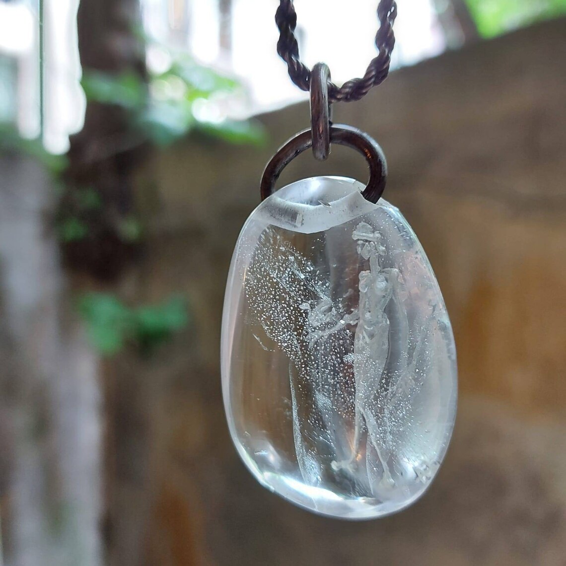 Aphrodite Necklace Quartz Crystal Stone Intaglio hand carved Etsy