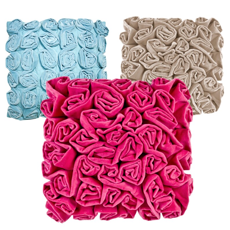 Rufus Ruffled Velvet Rose Cushion Cover only Etsy