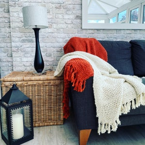 Knitted Throw, Knitted Blanket, Throw Blanket For Couch, Plain Colored Tassel Throws, Bed Throw, Chunky Tassel Throw Blanket,Terrace Blanket