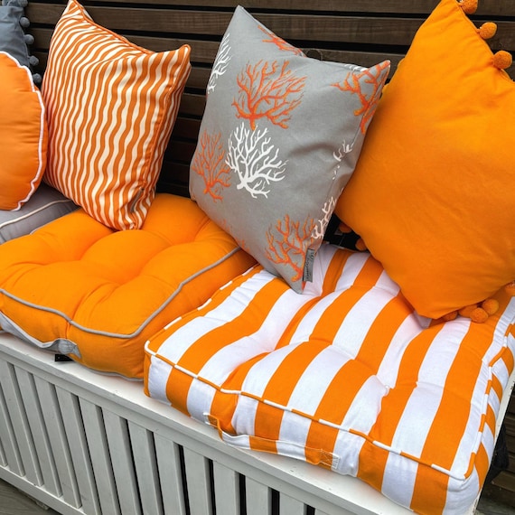 Outdoor Seat Cushions Striped Chair Pads 50x50cm Cushions Garden Bench Pads Waterproof Seat Pads Outside Seat Cushions Patio Cushions Etsy UK