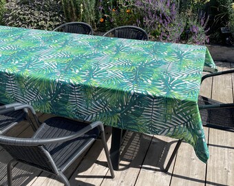 140 x 230 コットンテーブルクロス、ボタニカルテーブルクロス