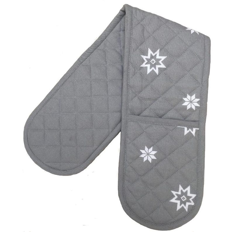 Christmas Reindeer Kitchen Towels Set, Grey Tea Towel, Red Tea Towel, Xmas Kitchen Gift,Christmas Oven Gloves, Grey Oven Gloves