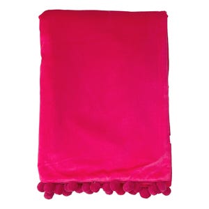 pink velvet throw