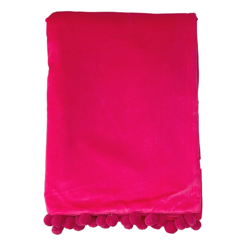 pink velvet throw