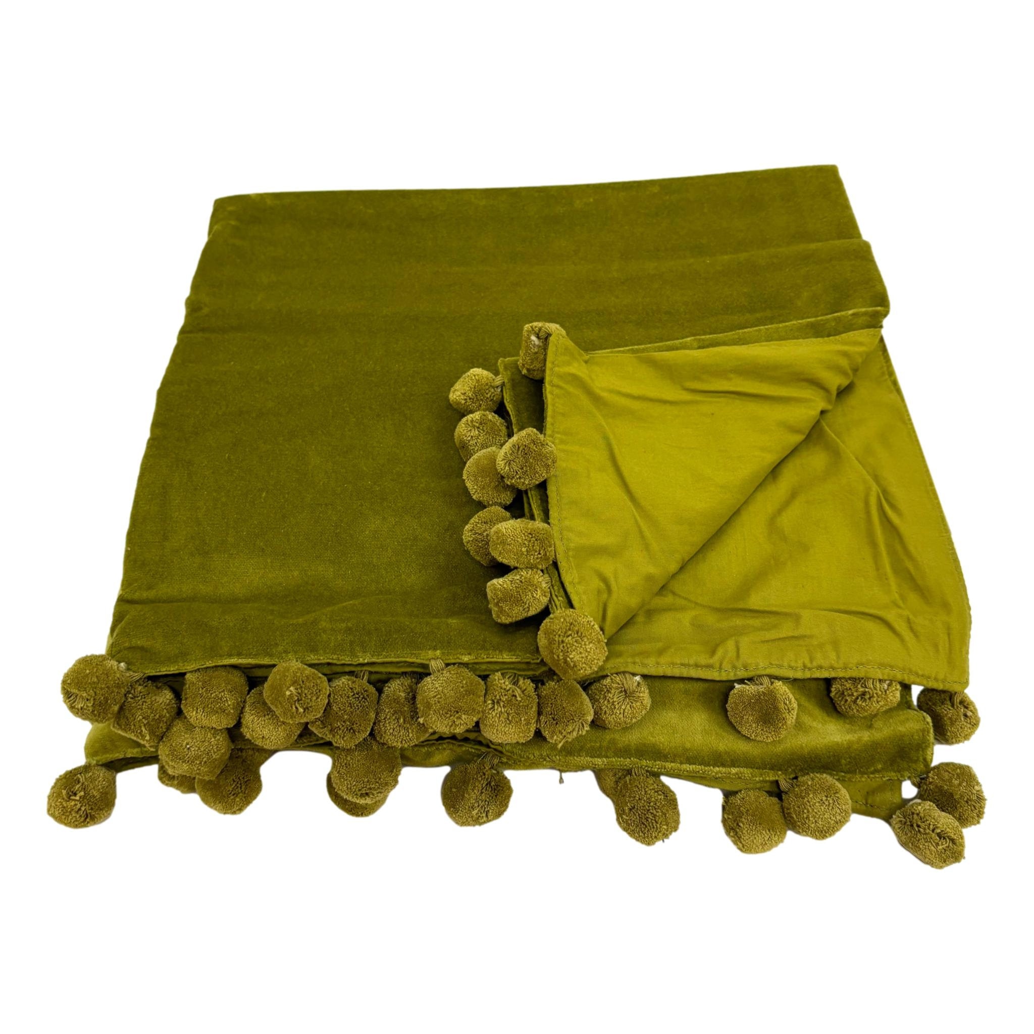 Green Velvet Throw Blanket Olive Velvet Throw Sofa Throw Velvet Bedspread Pom Pom Throw Girlfriend Gift Bed Throw Blanket Ragged Rose Etsy Canada