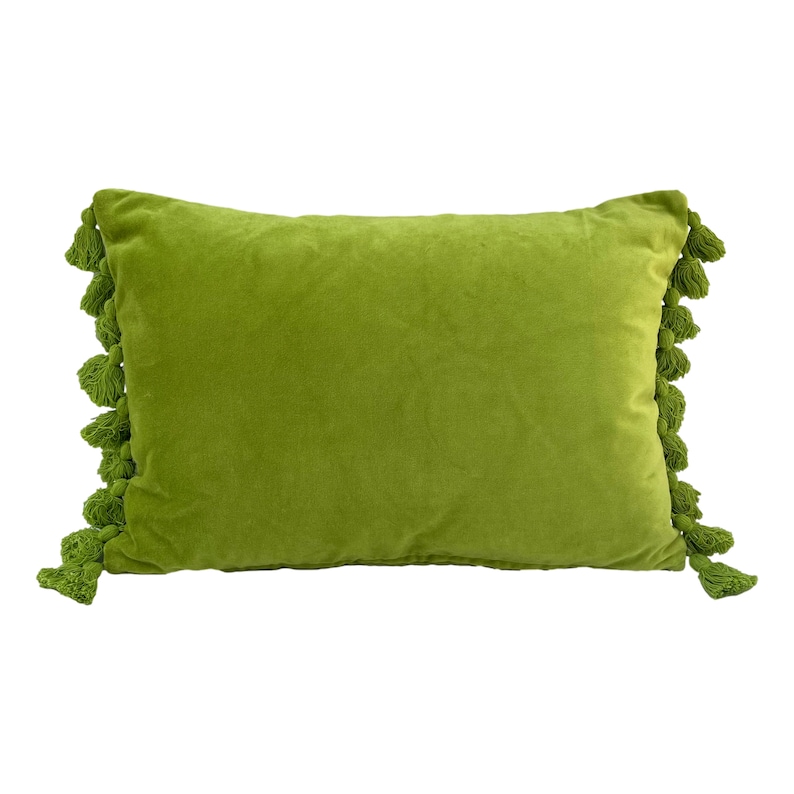 Velvet Tassel Trim Cushion Oblong Velvet Cushion Cushion Etsy