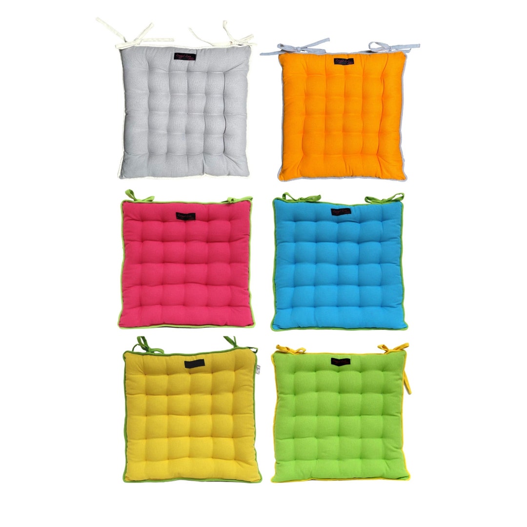 Seat Pads Garden Cushions Bright Garden Seat Pads Garden Etsy