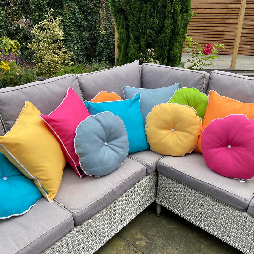 Round Outdoor Cushions, Waterproof Chair Cushion, Round Garden Cushions