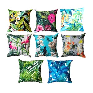 Luxury Print Garden Cushions, Waterproof Garden Decor, Showerproof Patio Cushions, Colourful Cushions for Garden, Summer Cushions