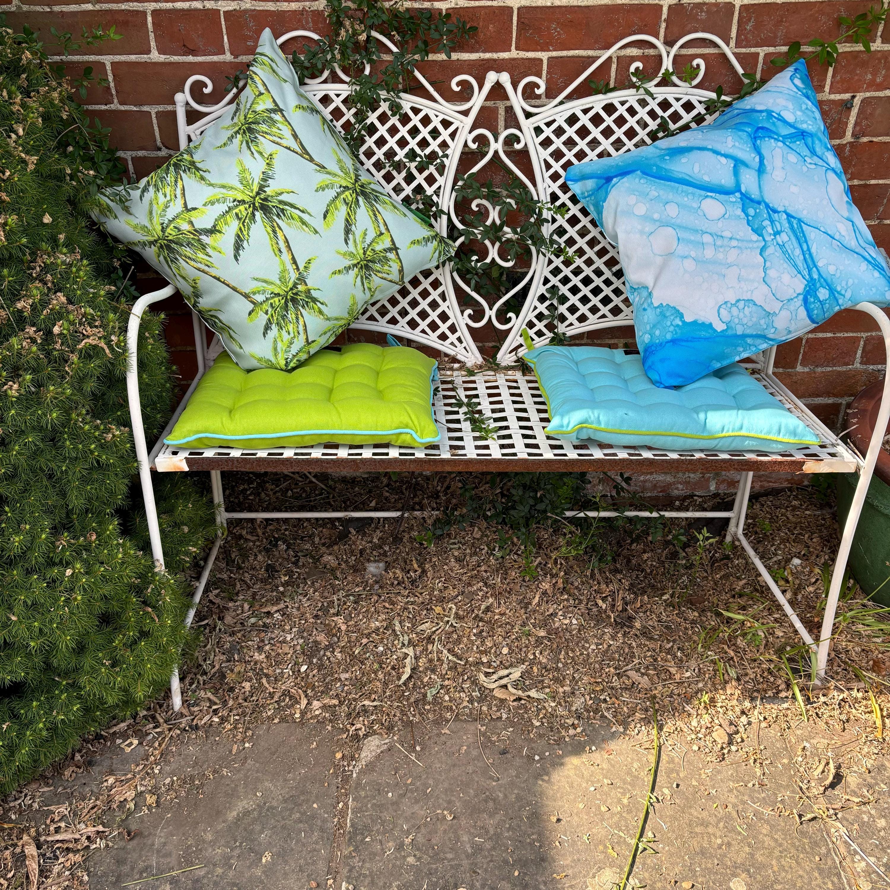 Lot De 4 Coussins De Chaise 40x40 Cm Jaune Orange - Pour Intérieur Et Extérieur, Housse Polyester Lavable - 2